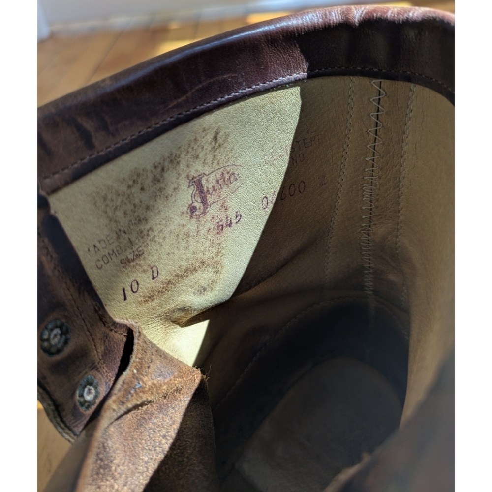 Justin Boots - Mens Size 10 D - Picture 7 of 9